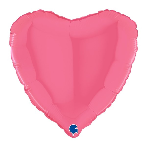 Globo Foil de Corazón de 46 Centímetros de color Rosa Chicle