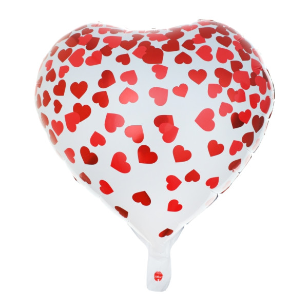 Globo Foil de Corazones Rojos de 45 Centímetros