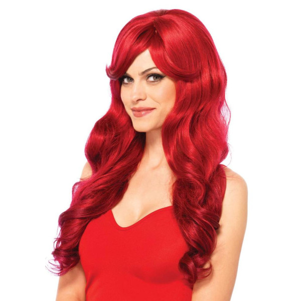 Peluca Roja Ondulada para Adulto
