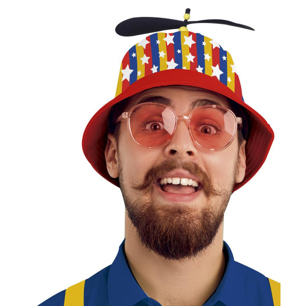 Gorro de Payaso con Hélice para Adulto