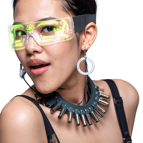 Gafas de Futurista con Led Multicolor para Adulto