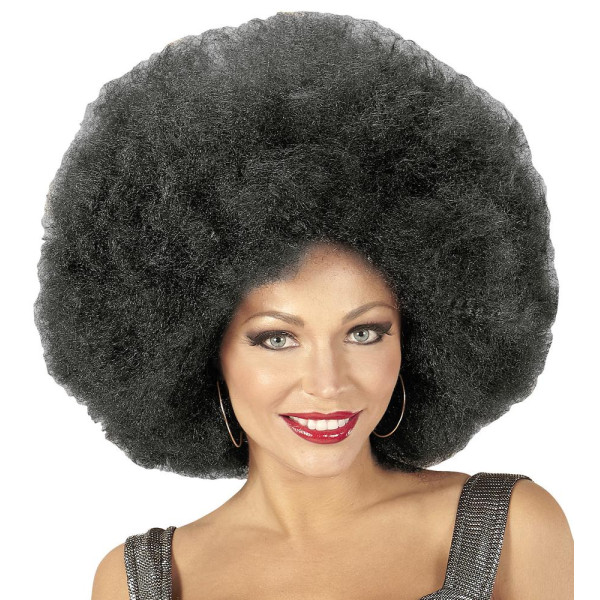 Peluca Negra de Afro para Adulto