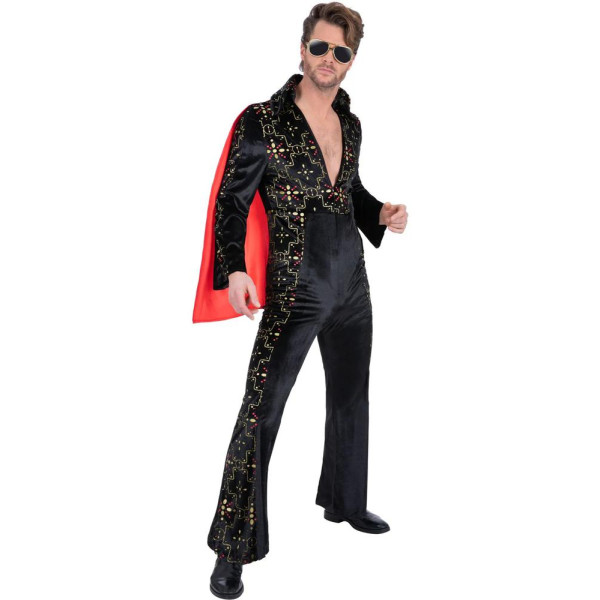 Disfraz de Elvis de color Negro para Adulto