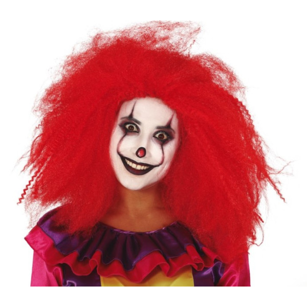 Peluca Roja de Payaso para Adulto