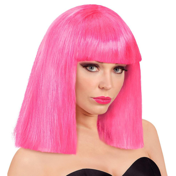 Peluca Fucsia de Showgirl para Adulto