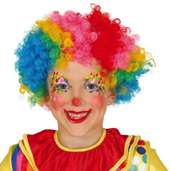 Peluca de Payaso Multicolor Infantil