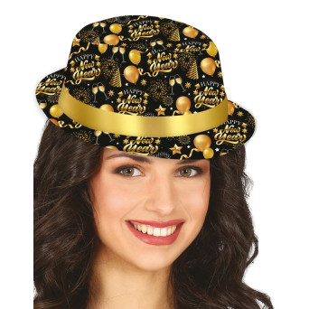 Sombrero de Happy New Year de color Negro para Adulto