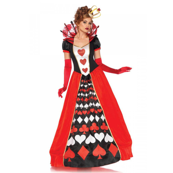 Disfraz de Reina de Corazones Deluxe para Adulto