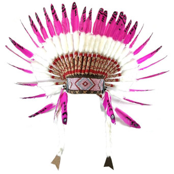 Penacho Pequeño de Pluma de Ganso de color Fucsia para Adulto