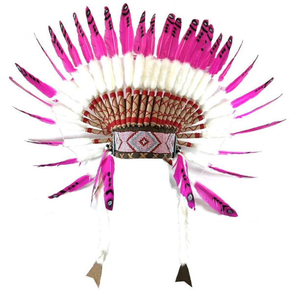 Penacho Pequeño de Pluma de Ganso de color Fucsia para Adulto