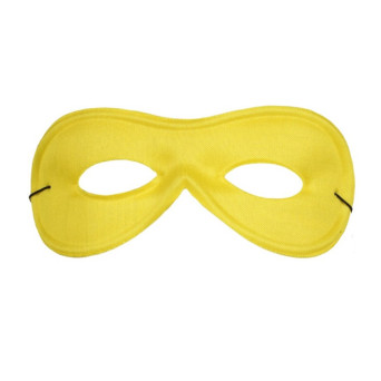 Antifaz de Pierrot de Seda de color Amarillo para Adulto