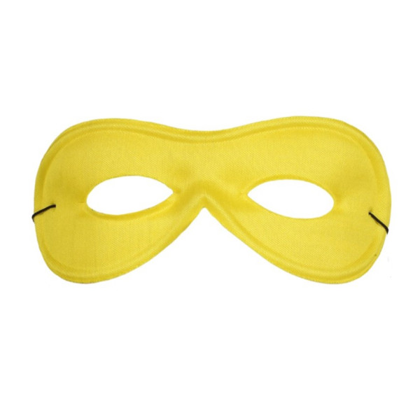 Antifaz de Pierrot de Seda de color Amarillo para Adulto