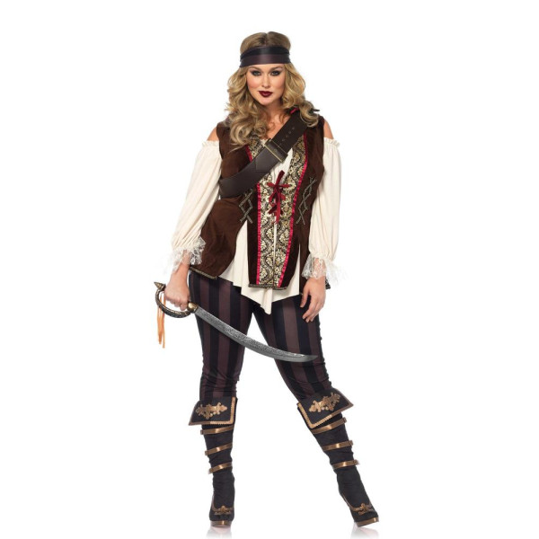 Disfraz de Capitán Pirata Corazón Negro para Adulto