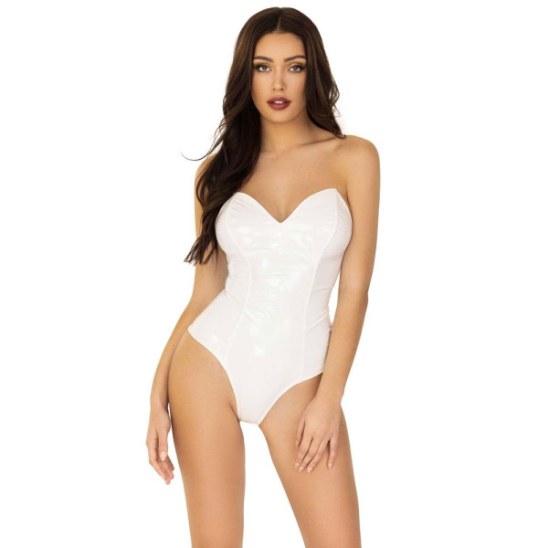 Body de Vinilo de color Blanco para Adulto