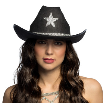 Sombrero de Vaquero Taylor de color Negro para Adulto