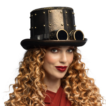 Sombrero de Steampunk con Gafas para Adulto