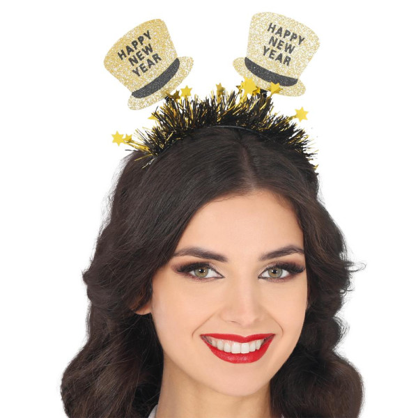 Diadema de Happy New Year de color Oro