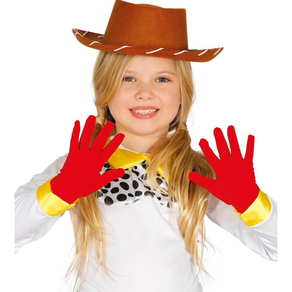 Guantes de color Rojo de 19 Centímetros Infantil