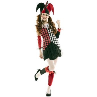 Disfraz de Arlequín Rojo para Adulto