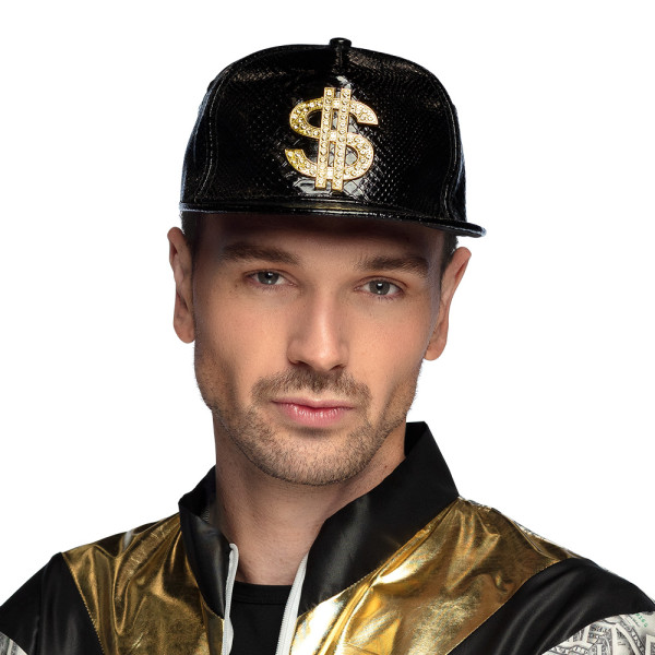 Gorra de Símbolo de Dólar de color Negro para Adulto