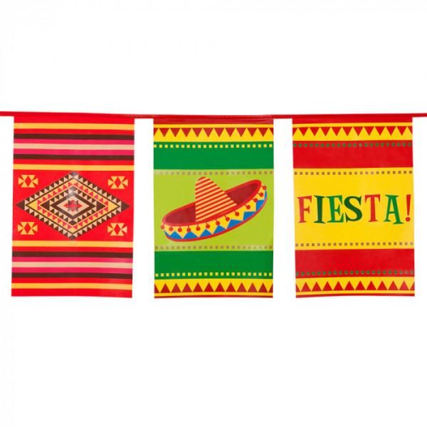 Guirnalda de Banderines de Fiesta Mexicana de 10 Metros
