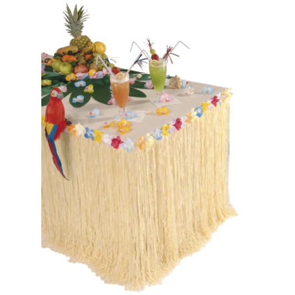 Faldón de Mesa Tropical de 275 x 75 Centímetros con Flores