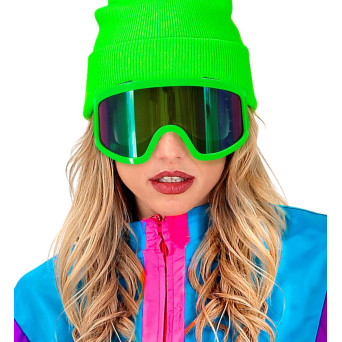 Gafas de Esquiador de los años 80´s de color Verde Neón para Adulto