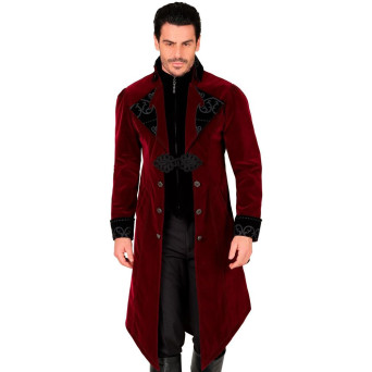 Abrigo de Gótico de color Burdeos para Adulto