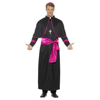 Disfraz de Cardenal de color Negro para Adulto