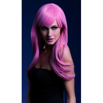 Peluca Rosa Pastel de Sienna Fever de 66 Centímetros para Adulto