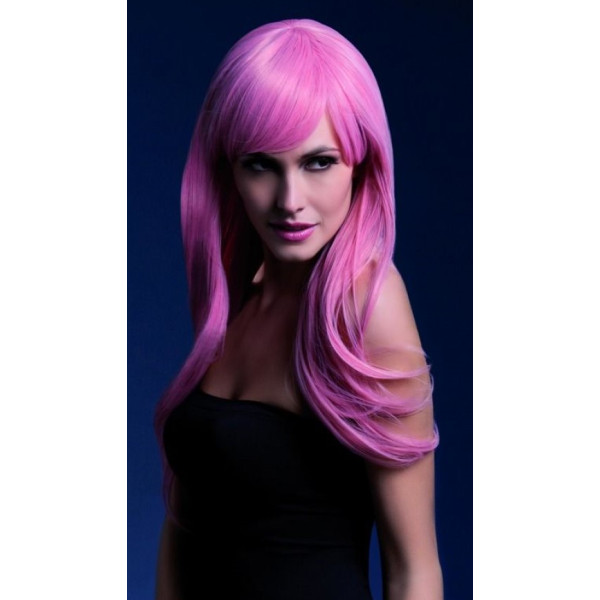 Peluca Rosa Pastel de Sienna Fever de 66 Centímetros para Adulto