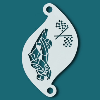 Plantilla de Coche de Carrera para Pintacaras de Superstar