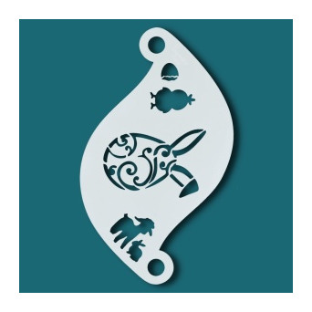 Plantilla de Huevo de Pascua para Pintacaras de Superstar