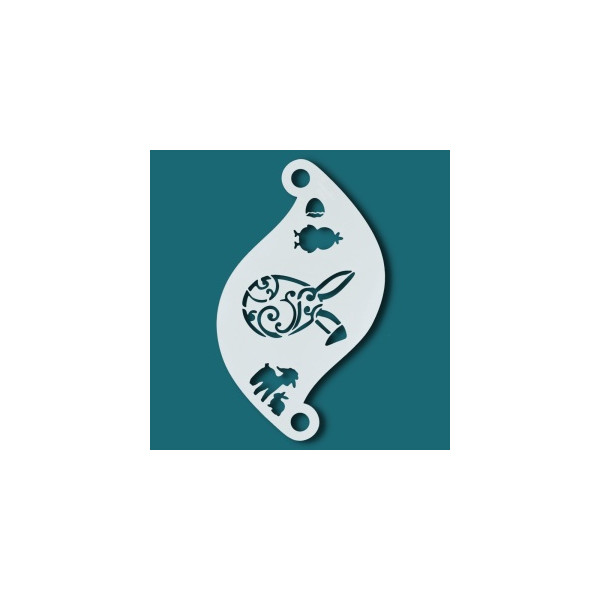 Plantilla de Huevo de Pascua para Pintacaras de Superstar