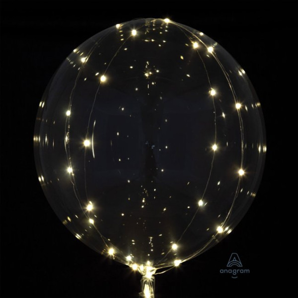 Globo Clearz de 45 Centímetros acabado Cristal con Tira LED´s Blanco