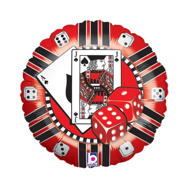 Globo Foil de Casino de 46 Centímetros