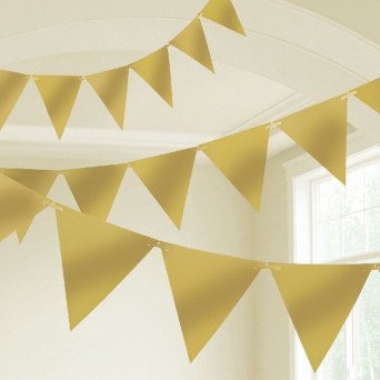 Guirnalda de Banderines de color Oro de 10 Metros
