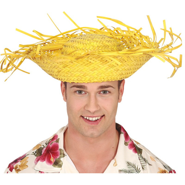 Sombrero de Espantapájaros de color Amarillo para Adulto