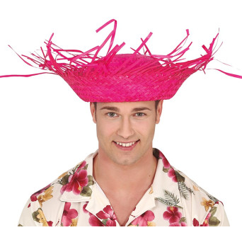 Sombrero de Espantapájaros de color Rosa para Adulto