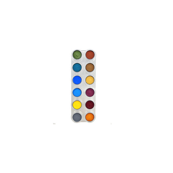 Paleta de Maquillaje al Agua B12 de 12 Colores de 2,5 Mililitros de Grimas