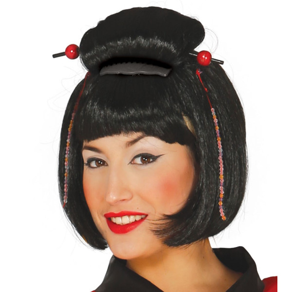 Peluca Negra de Japonesa para Adulto