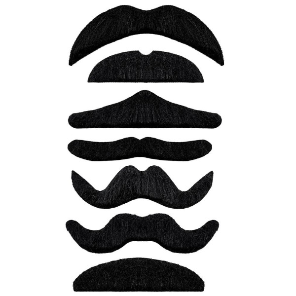 Bigote 7 Unidades de color Negro