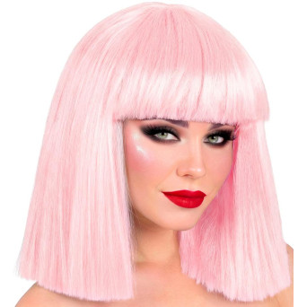 Peluca Rosa de Showgirl para Adulto