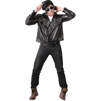 Chaqueta de Motorista de color Negro para Adulto