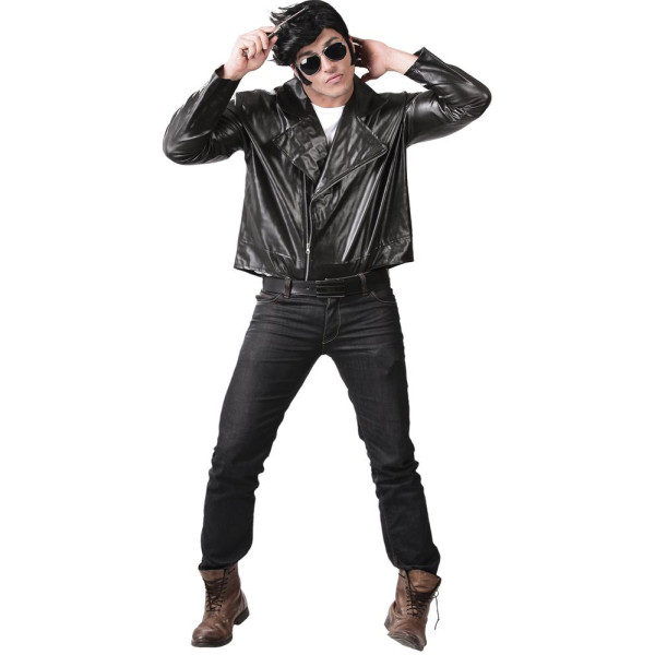 Chaqueta de Motorista de color Negro para Adulto