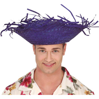 Sombrero de Espantapájaros de color Azul para Adulto