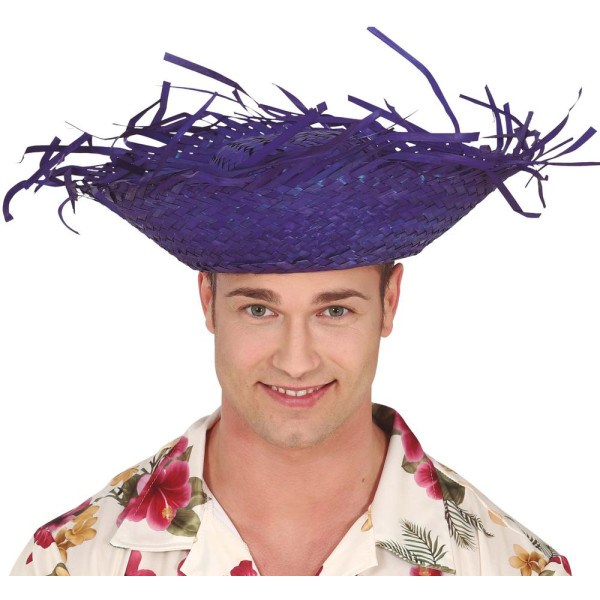 Sombrero de Espantapájaros de color Azul para Adulto