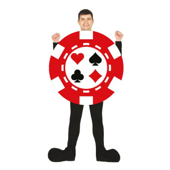 Disfraz de Ficha de Póker para Adulto