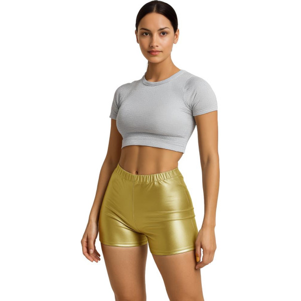 Pantalón Metálico de color Oro para Adulto