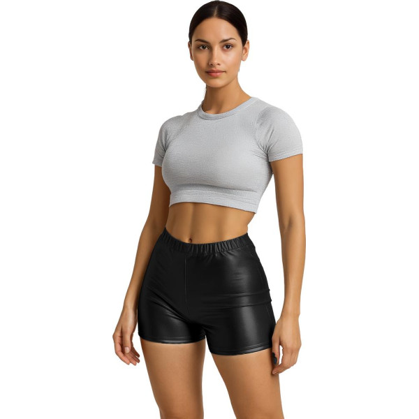 Pantalón Metálico de color Negro para Adulto